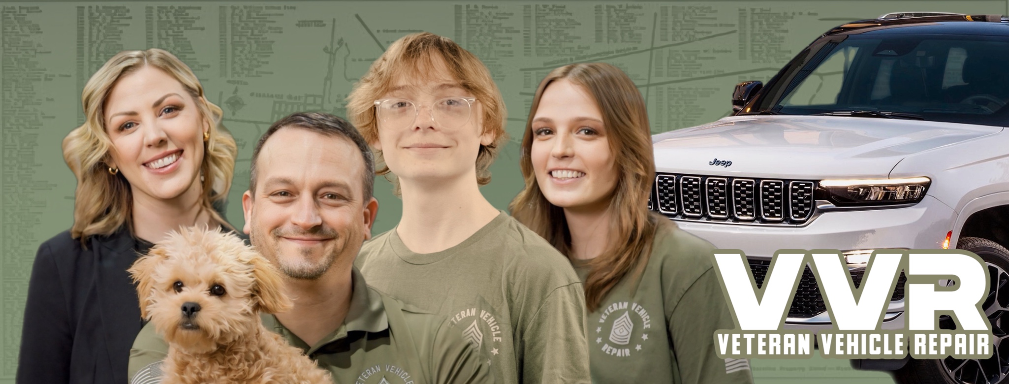 The Hayes family at Veteran Vehicle Repair in Lake Geneva, Wisconsin